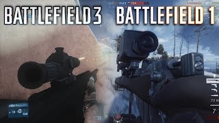 سنايبر باتلفيلد 3 ضد 1  BF3 vs BF1 Sniper [upl. by Enyal]