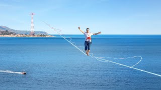 World Record Longest Slackline Attempt [upl. by Kowal435]