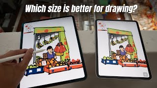 11 vs 13inch iPad Pro or Air Which size to get for drawing [upl. by Hanan]