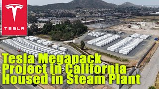 Tesla Megapack Project in California Housed in Steam Plant [upl. by Ninetta]