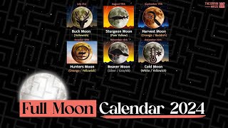 Full Moon Calendar 2024 [upl. by Ettenan]