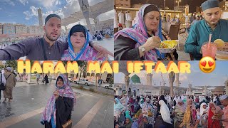 Haram mai iftaar 😍  madine ki barish 😭  karachi ki biryani mil gye 😍 [upl. by Guria882]