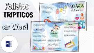 Como hacer un folleto en Word [upl. by Ainatnas]