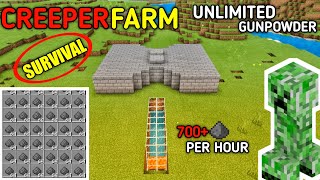 How to make Creeper Farm in Survival minecraft  Unlimited Gunpowder  Splash Gamerz [upl. by Brad483]