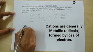 Arrhenius Theory of Electrolytic Dissociation [upl. by Friday]