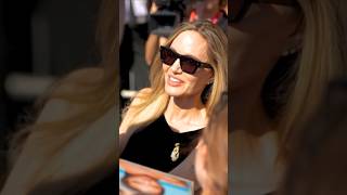 ANGELINA JOLIE HAPPY SMILING SIGNING AUTOGRAPH TO HER FANS IN VENICE HIGHLIGHTS [upl. by Eatnhoj]