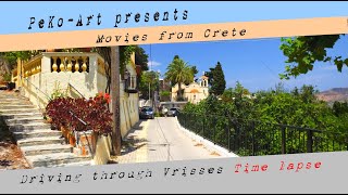 Kreta  Crete  Driving through Vrisses  Time lapse [upl. by Tterrej]