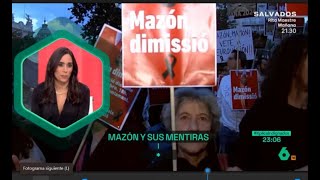 Pilar Velasco Manifestación de más de 130 000 personas en Valencia pidiendo la dimisión de Mazón [upl. by Ardnuaed378]