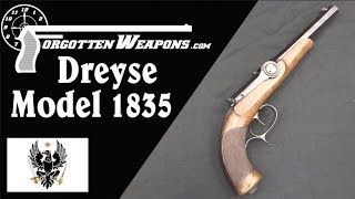 Dreyse Model 1835 Needlefire Breechloading Pistol [upl. by Eibbed]