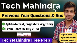 Tech Mahindra Aptitude Questions amp Answers  Previous Year Questions  Tech Mahindra Exam Mail 2024 [upl. by Benoite]