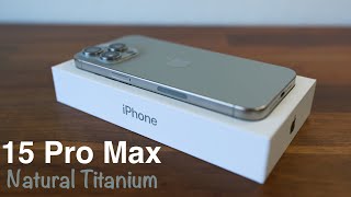 iPhone 15 Pro Max Natural Titanium Unboxing [upl. by Notluf729]