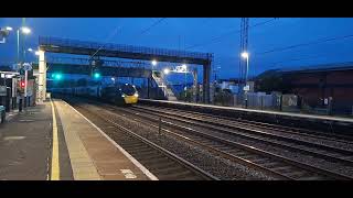 Rugeley Trent Valley Railway Station 390157 AWC Pendolino passes on 1A50 on 27th October 2024 [upl. by Nalym]