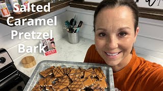 Salted Caramel Pretzel Bark  Easy fall dessert that will wow your guests  Party food [upl. by Tuttle]