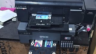 Epson L8050 pvc card printing Epson L805 pvc card printer error Red light blinking CD DVD Sensor [upl. by Akemot849]