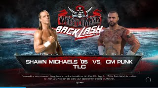 WWE 2K22 Shawn Michaels Vs Cm Punk In TLC Match Gameplay On PS4 [upl. by Adnic]