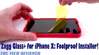 Foolproof Installer for an Outstanding Screen Protector— Zagg Glass for iPhone X [upl. by Peale]