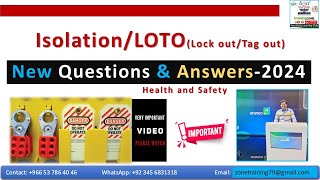 Saudi Aramco OSHA Lock Out Tag Out LOTO Isolation WPRs EXAM Questions amp Answers New 2024 IMP [upl. by Saddler]