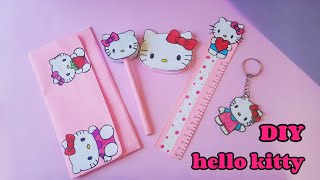 Diy cute hello kitty crafts  easy school suplies crafts  school hacks crafts tutorial [upl. by Glori192]