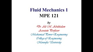 Lecture 14Fluid Mechanics 1Applications of Bernoullis EquationVenturimeter amp Pitot Tube [upl. by Koehler]