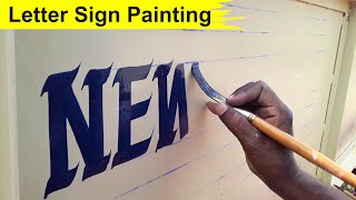 Sign Painting letter writing Art  key of arts [upl. by Cletus]