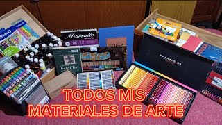 ENSEÑO TODOS MIS MATERIALES DE ARTE [upl. by Airebma]