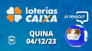 Resultado da Quina  Concurso nº 6307  04122023 [upl. by Anayra]