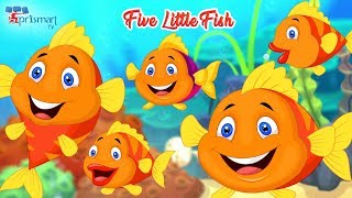 Five little fish swimming in a pool  Five Little Fish Rhyme  Five Little Fish Song quotKids Rhymequot [upl. by Connie466]