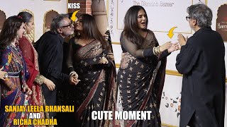 Sanjay Leela Bhansali And Richa Chadha Cute Kiss Moment at Grand Heeramandi Premiere [upl. by Gatian399]