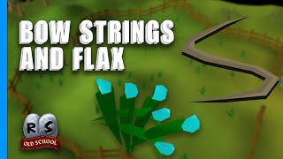 How to pick flax and make bow strings OSRS  Old School RuneScape [upl. by Gaves262]