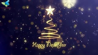 Happy New Year Wishes  Beautiful New Year Greetings Animation [upl. by Yrem]