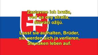 Nationalhymne der Slowakei  Štátna Hymna Slovenska SVKDE Text [upl. by Joey]