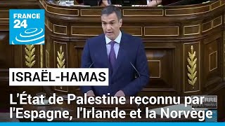 LÉtat de Palestine reconnu par lEspagne lIrlande et la Norvège • FRANCE 24 [upl. by Ordisy532]