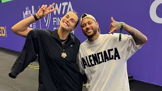 Aryna Sabalenka meets up with Neymar at WTA finals [upl. by Piscatelli]