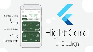 Flutter UI Design  Dotted Curve Dotted Line Clip Path Custom Paint  Flight Cards UI [upl. by Nilknarf]