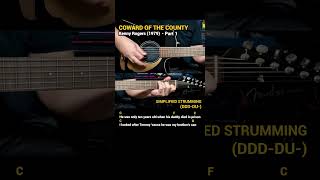 Coward Of The County  Kenny Rogers 1979 Easy Guitar Chords Tutorial with Lyrics Part 1 SHORTS [upl. by Regan211]