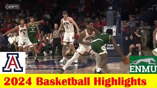 East New Mexico vs 10 Arizona Basketball Game Highlights 10 21 2024 [upl. by Ikeda113]