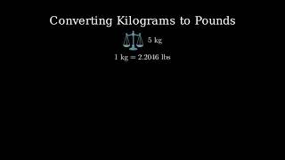 How to Convert 5 Kilograms to Pounds 5kg to lbs [upl. by Tioneb393]