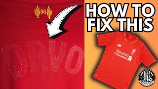 Removing Vinyl Residue from Football Shirts Made EASY [upl. by Raine]