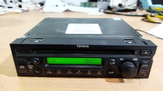 TOYOTA PZ07100017 FUJITSU TEN 1230000940A111 single CD tuner [upl. by Eilloh46]