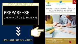 Apostila Pref Jaboatão dos Guararapes PE Nutricionista Analista 2024 [upl. by Emmalee]